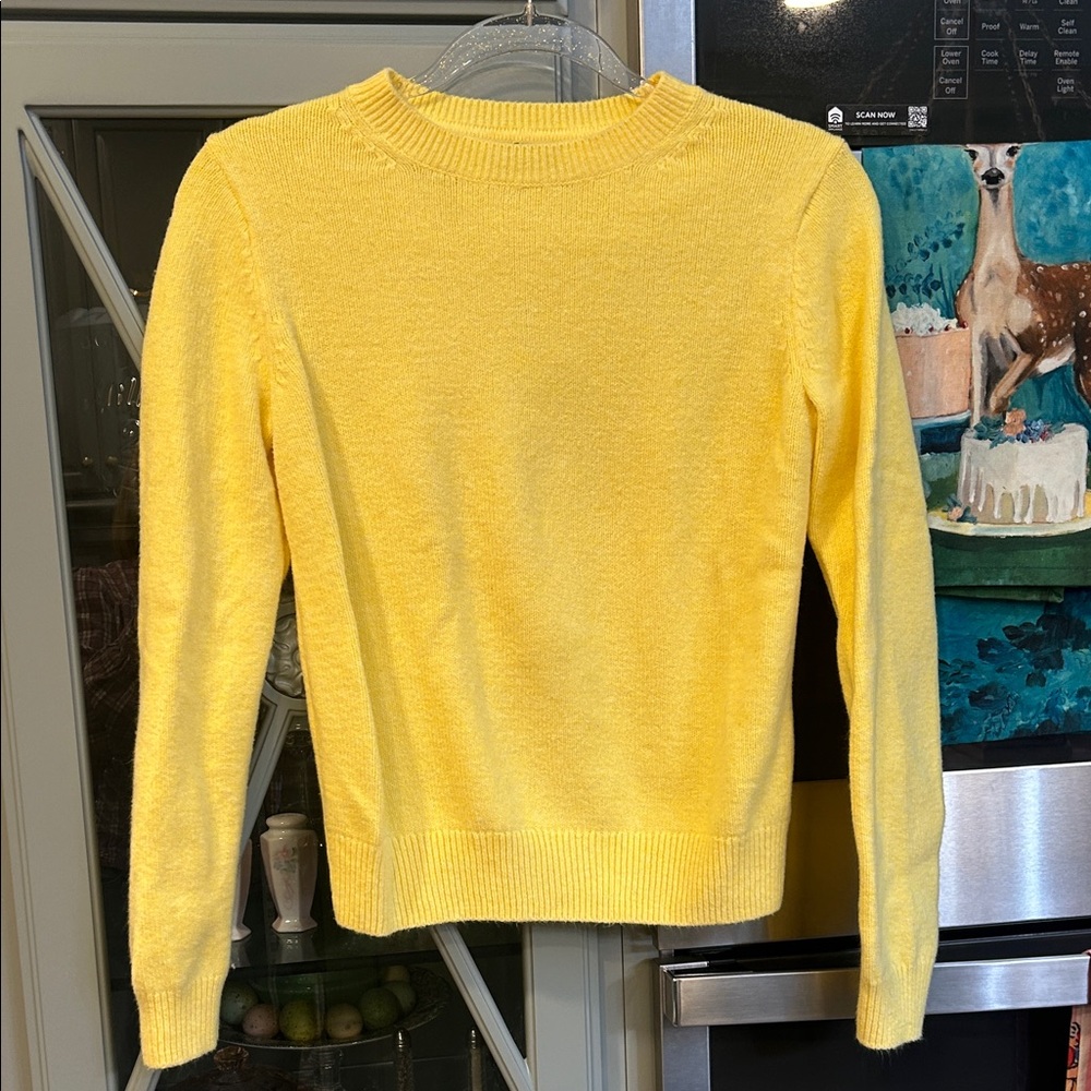 GAP Women's Bright Yellow Crew Neck Sweater XS